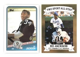 Bo jackson football rookie card $29.95. Lot 2pc Bo Jackson Rookie 2 Sports All Star Cards