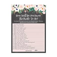 Find the 2 truths about the bride and groom. Buy 25 Floral How Well Do You Know The Bride Bridal Wedding Shower Or Bachelorette Party Game Flowers Who Knows The Best Does The Groom Couples Guessing Question Set Of Cards Pack