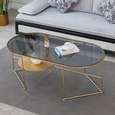 Modern Tempered Glass Coffee Table With