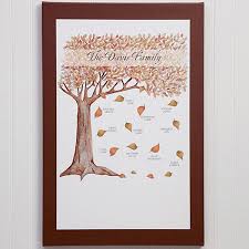 Personalized Fall Family Tree Canvas Art