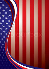 Portrait American Flag Background Stock Vector Colourbox