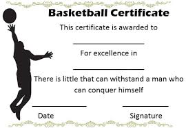 27 Professional Basketball Certificate Templates Free