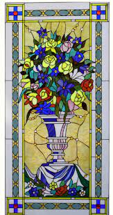 Vase With Flowers Stained Glass