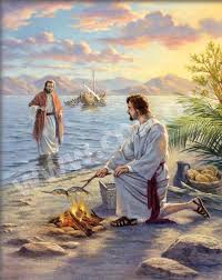 Peter was more excited about seeing jesus than about bringing in the huge catch of fish that they'd hoped for all night! Jesus Appears To Disciples Fishing Google Search Jesus Bible Pictures Jesus Pictures