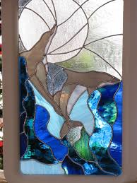 Dolphins In The Waves Stained Glass