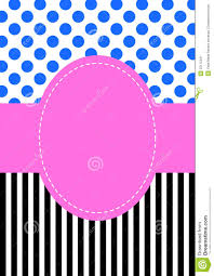 Polka Dots And Stripes Pattern Invitation Card Stock