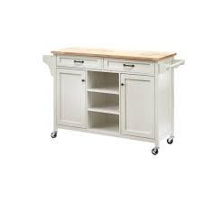 Framed side and back panels; Home Decorators Collection Rockford White Kitchen Cart With Butcher Block Top Sk19238e5r1 W The Home Depot