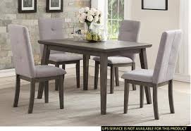 Transitional 5pc Dining Set Table 4