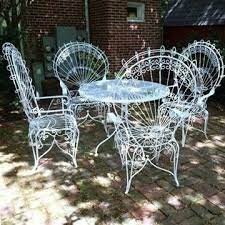 Victorian Wire Table And Chairs Garden