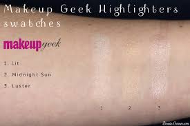 makeup geek highlighters my review