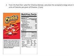 nutrition label for cheetos below