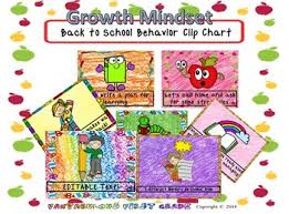 Back To School Growth Mindset Behavior Clip Chart Crayon Scribbles
