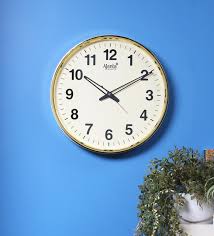 cream plastic contemporary wall clock