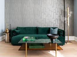Emerald Green Velvet Tufted Sofa With