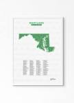 Best Maryland Golf Course Map | Special Gift - Golf Course Prints