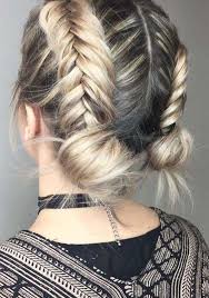 These easy braided hairstyles, ideal for all hair lengths, are perfect for a hot summer day. 23 Trendy Messy Chic Braided Hairstyles New Site Cool Braid Hairstyles Braided Bun Hairstyles Braids For Short Hair