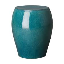 Teal Seiji Garden Stool Ceramic