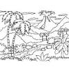 Coconut tree coloring pictures, worksheets for your child. 1