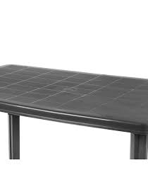 Grey Rectangular Garden Table 100x70x72 5cm