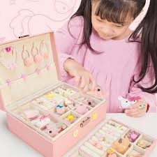 kids jewelry box with 21 32 37 pieces