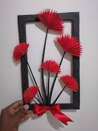 paper flower decoration handmade framed