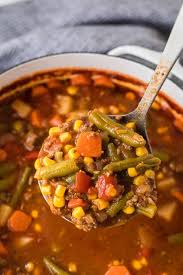 ground beef vegetable soup cerole