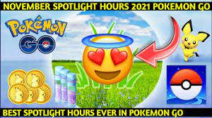 November spotlight hours 2021 pokemon go | All information about November  spotlight hours in hindi 😄 - YouTube