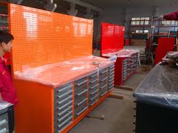 A garage workbench with cabinets provides storage options that are ideal for automotive tools, construction tools, or gardening implements. Steel Workbench With Pegboard Wholesale Garage Cabinets With The Best Garage Storage Systems China Garage Metal Cabinet Manufacturer Best Garage Storage Systems Made In China Com