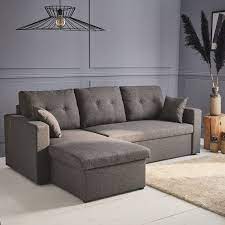 Grey Corner Sofa Bed With Storage Box