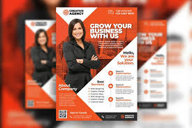 four corporate business flyer design