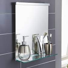 premium bathroom mirror with shelf