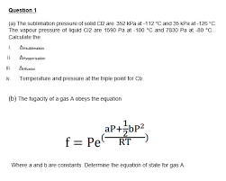 Solved Physical Chemistry Question