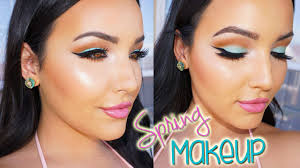 spring makeup tutorial retro mint