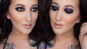 arabic makeup tutorial purple glitter