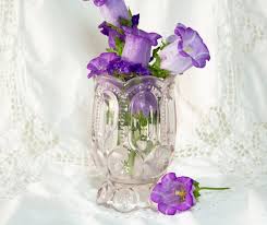 Antique Eapg Purple Glass Vase Vintage