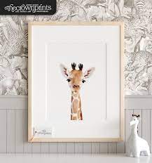 safari nursery art giraffe print