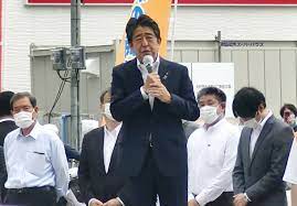 Former Prime Minister Shinzo Abe ...