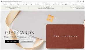 does pottery barn accept gift cards or