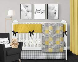 Neutral Crib Bedding Set Bee Baby Quilt