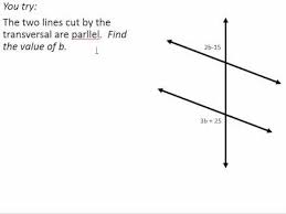 Angle Relationships In Parallel Lines