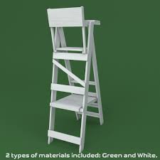 tennis umpire chair green and white