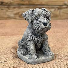 Puppy Schnauzer Statue Dog Figurine