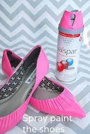 10 Minute Spray Painted Shoe Makeover