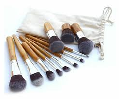 11pcs bamboo eco cosmetic makeup brush