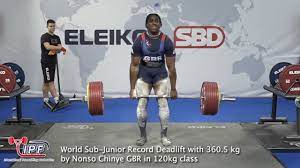 world sb junior record deadlift with