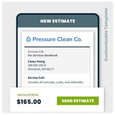 free pressure washing estimate template