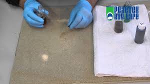 how to repair bleach stains in carpet
