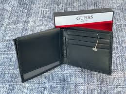 guess men card holder wallet billfold