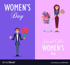 womens day with special offer vector image