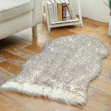 non slip faux sheepskin rug